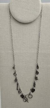 James Avery Sterling Charm Chain Necklace 24" w/13 Vintage Charms Sterling